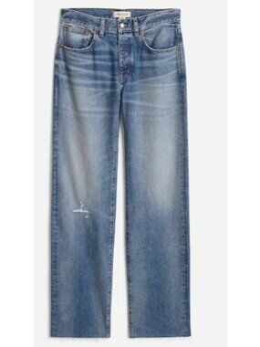 Madewell The Dean Easy Straight Jeans~Size 31P~Monessen Wash Blue NWT L1 41